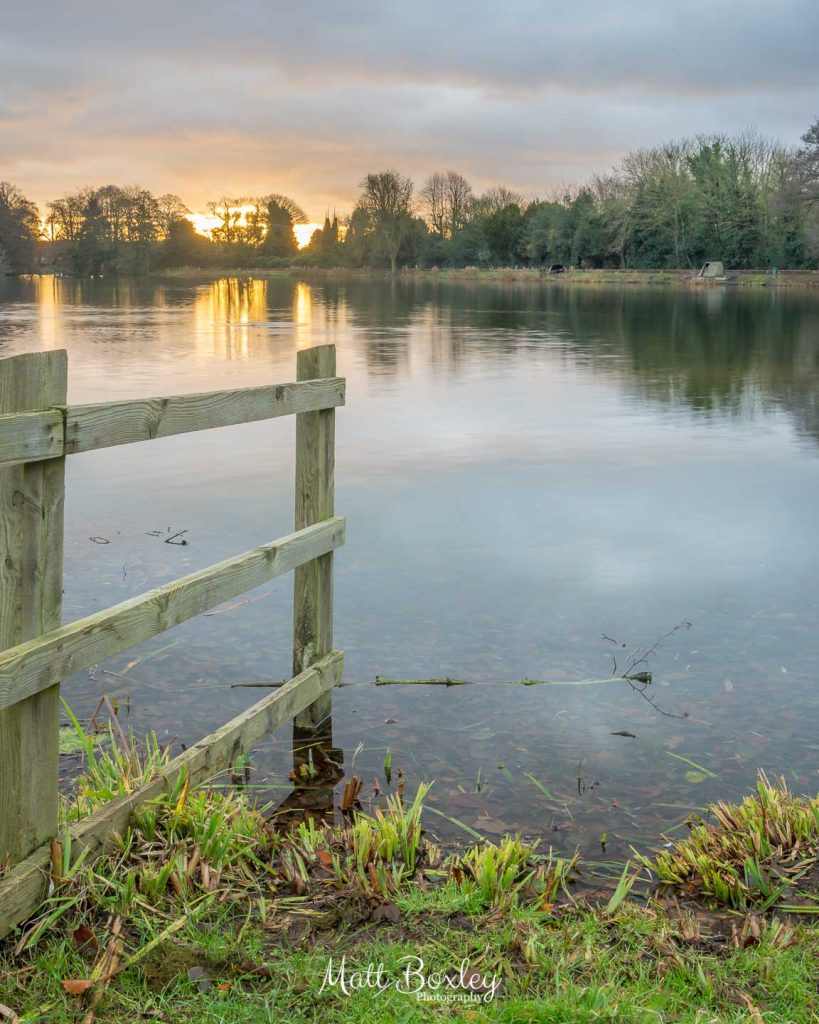 Beautiful sunrise over the pool at Himley Hall